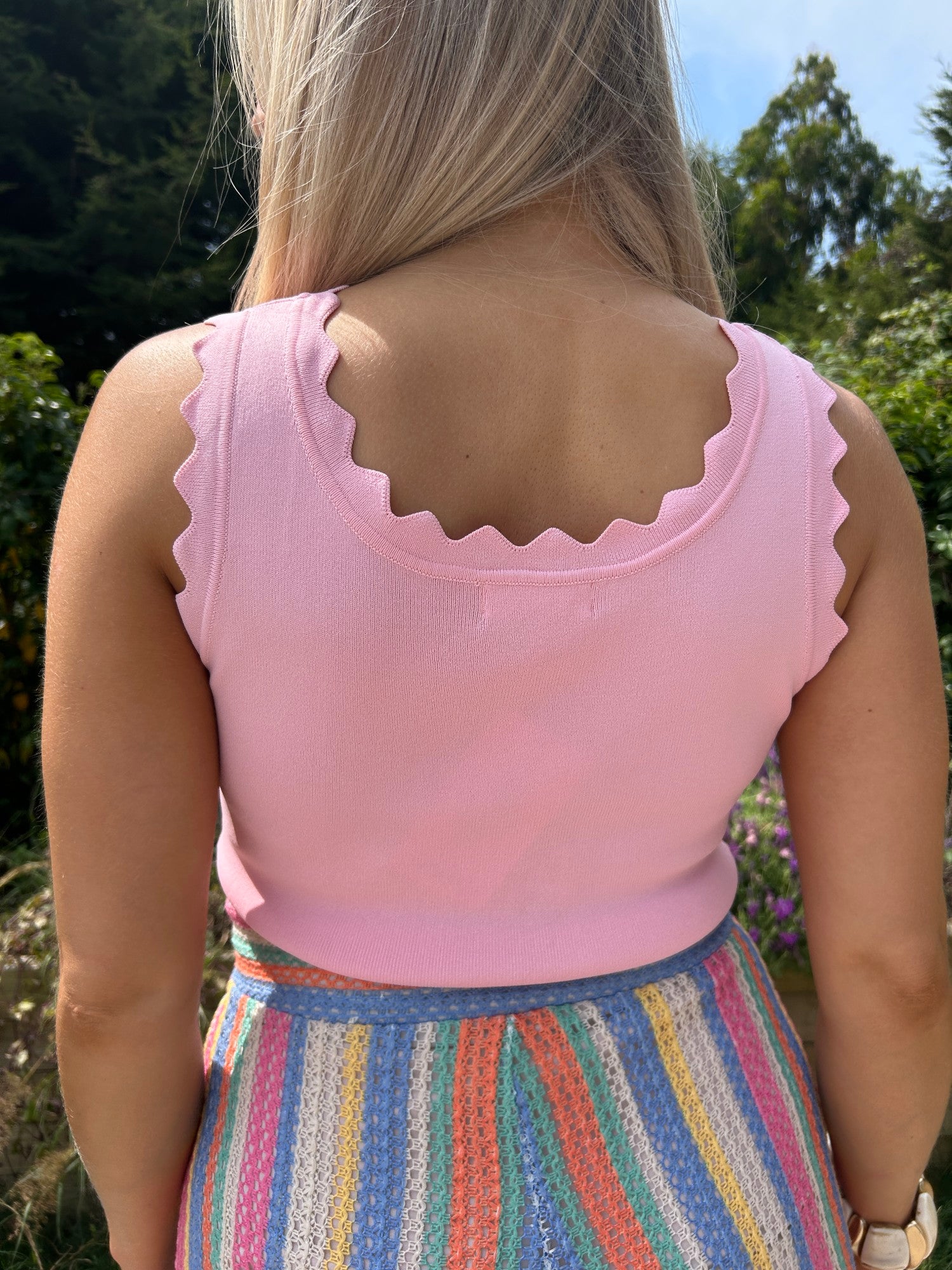 Sara Scallop Top Pink - Image 5
