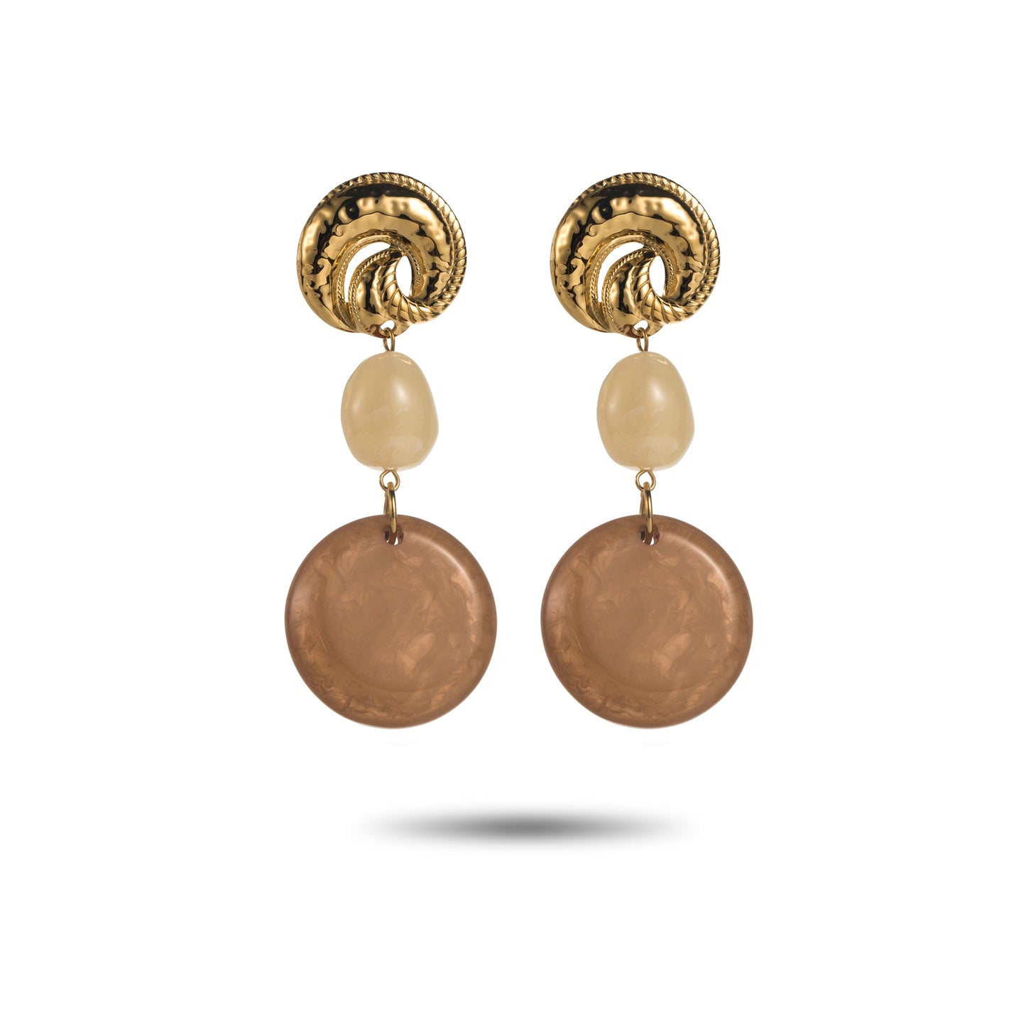 Mia Drop Earring Taupe