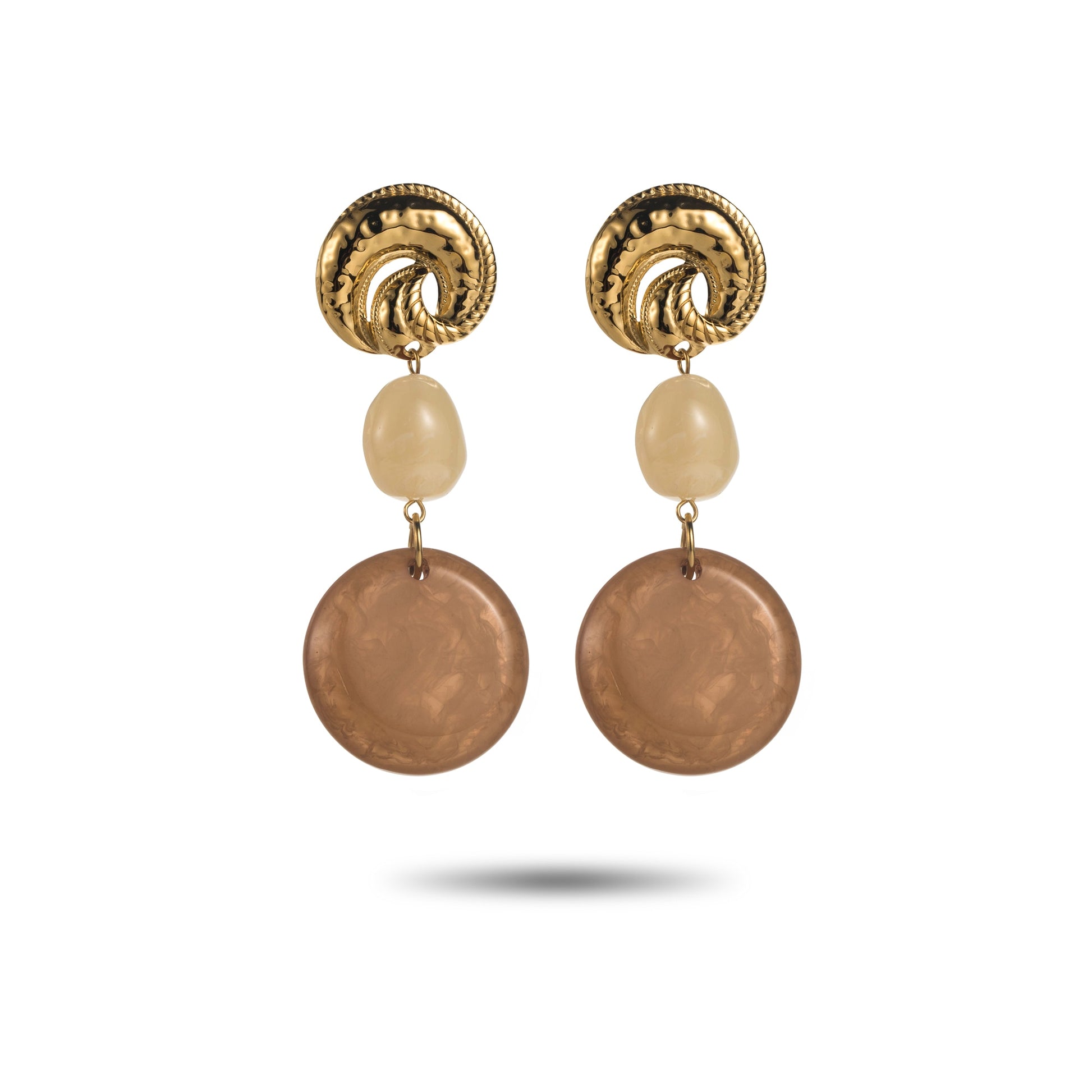 Mia Drop Earring Taupe