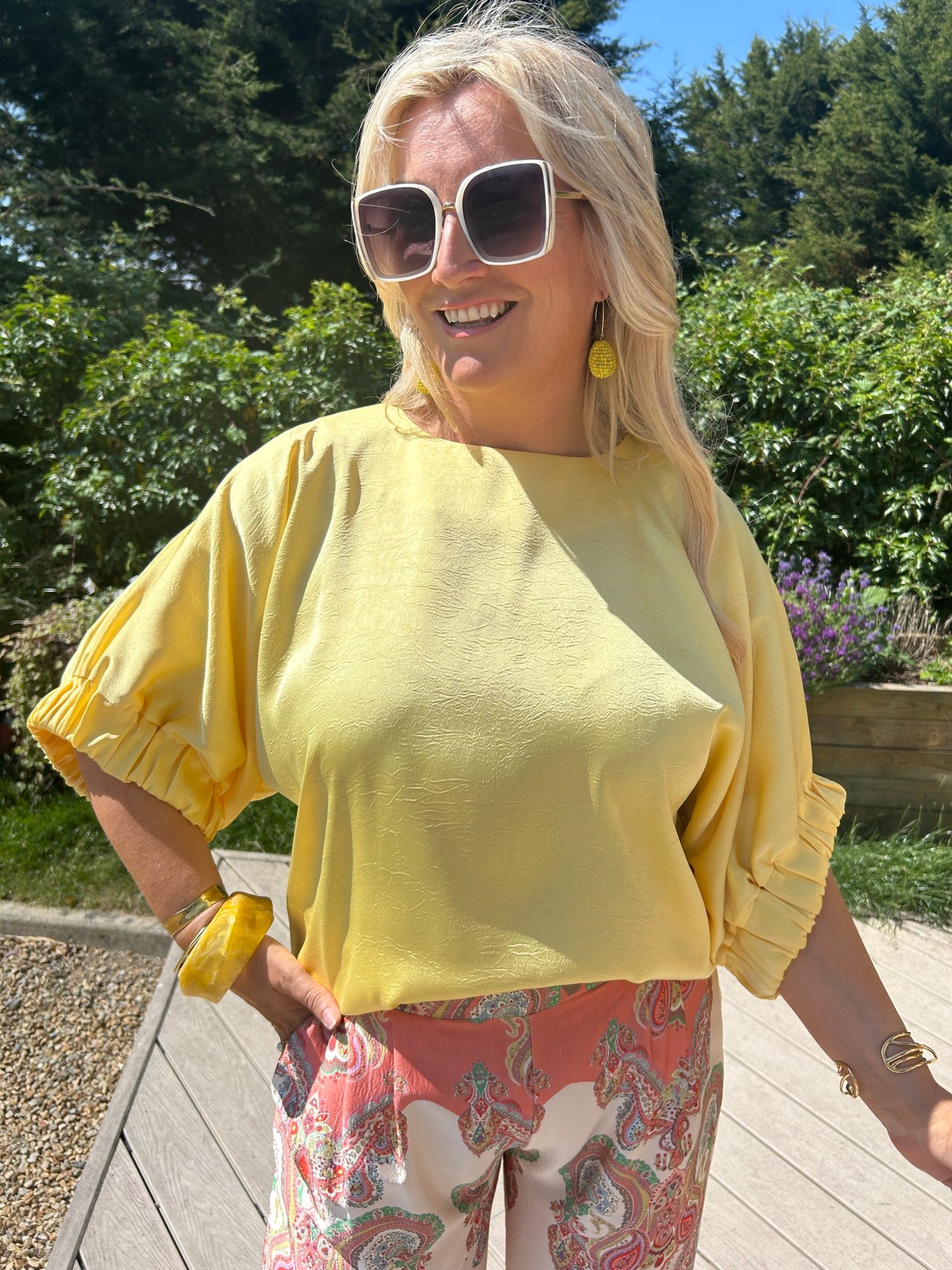 Lille Satin Top Yellow - Image 9