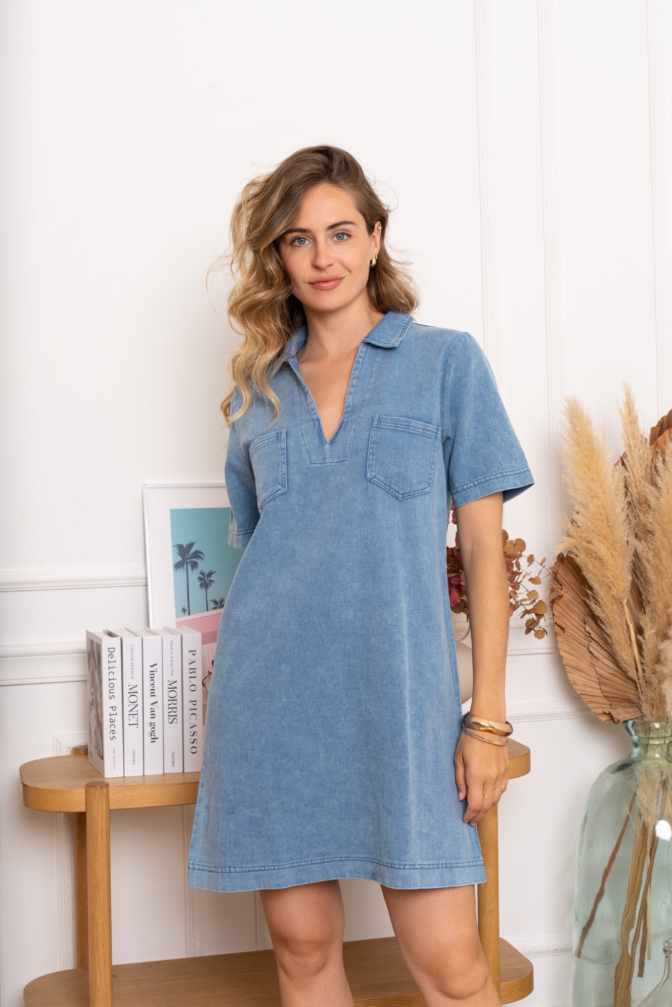 Gemma Dress Blue - Image 6