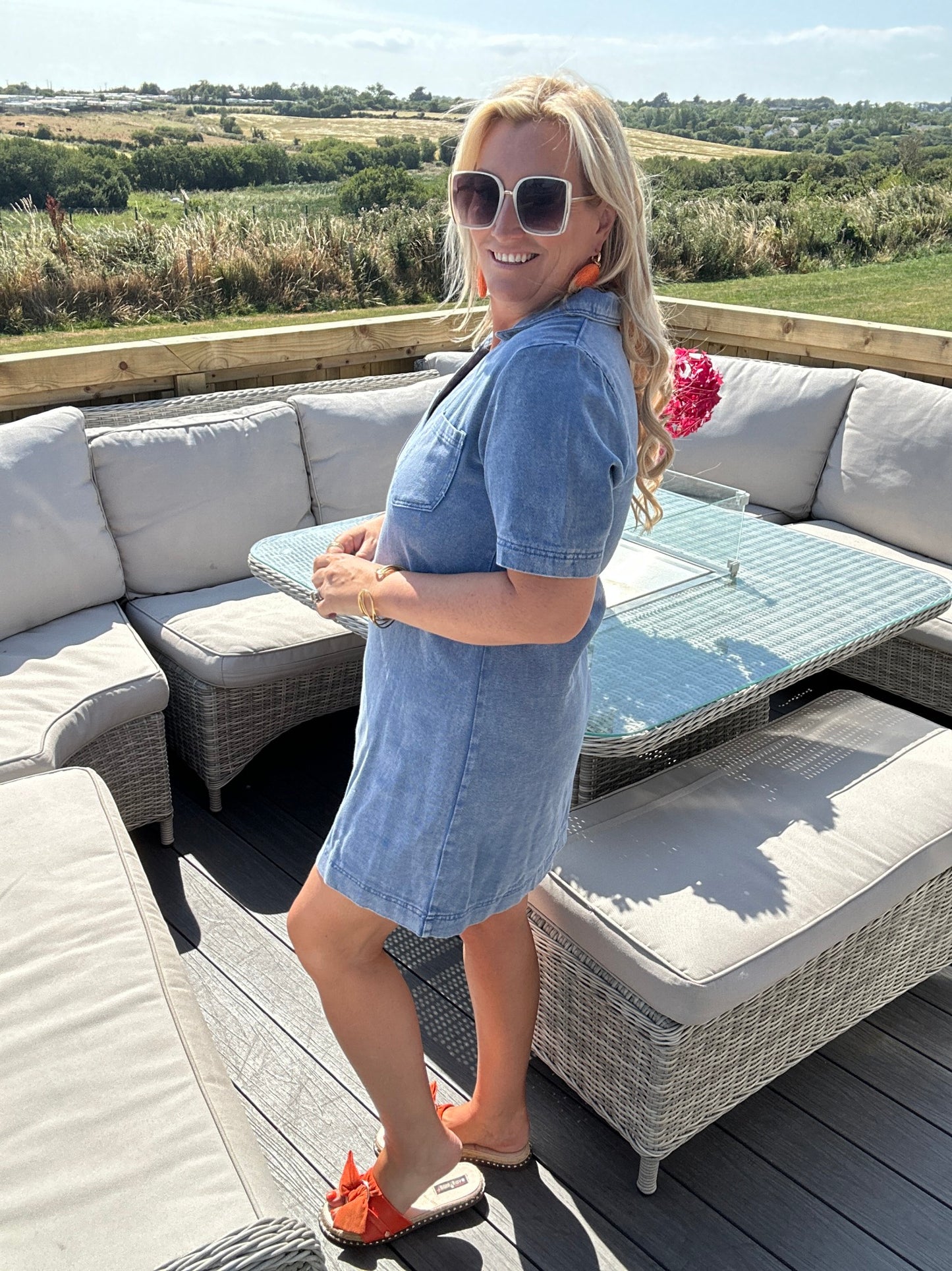 Gemma Dress Blue - Image 4