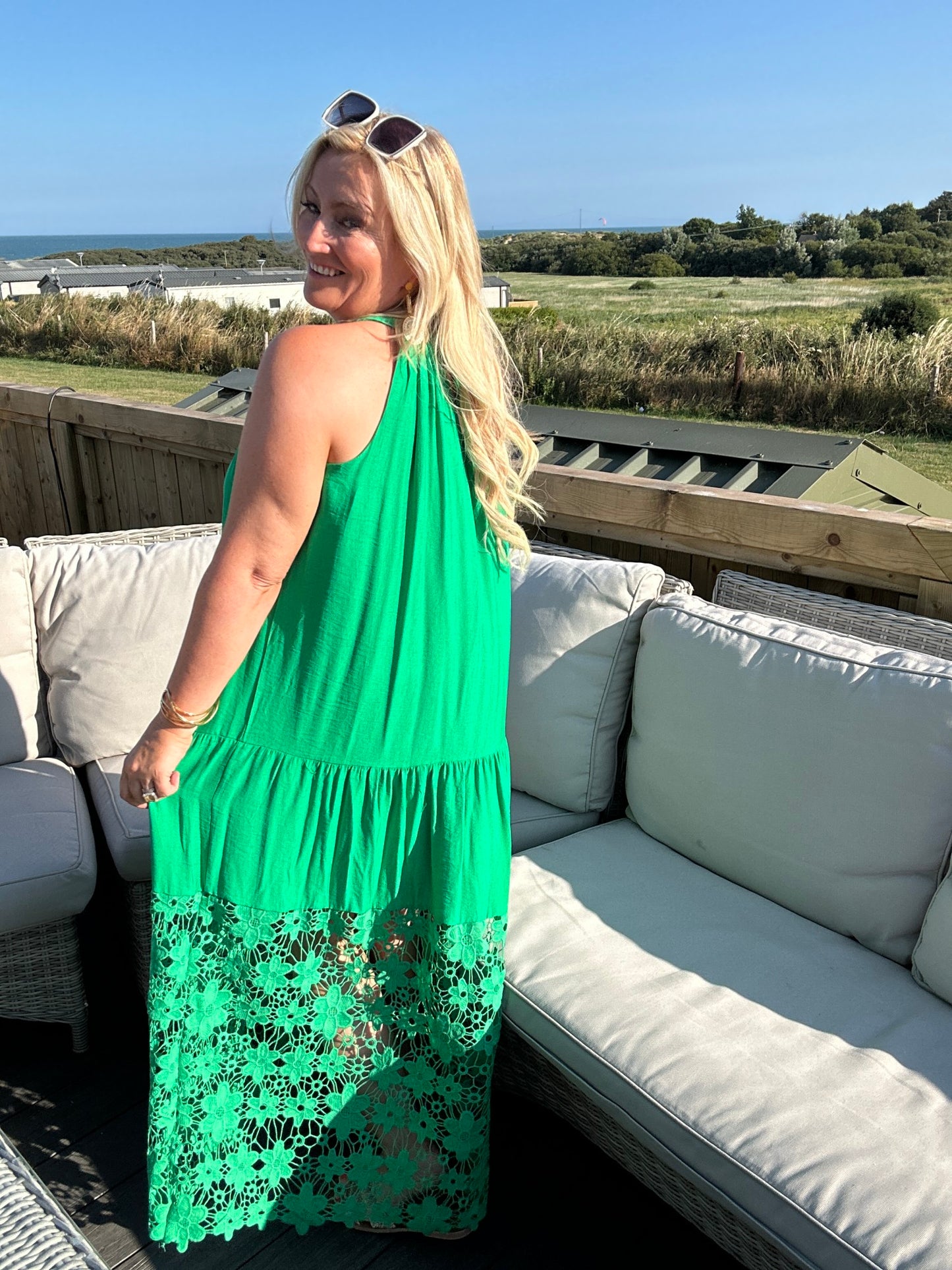 Cleo Lace Dress Green - Image 5