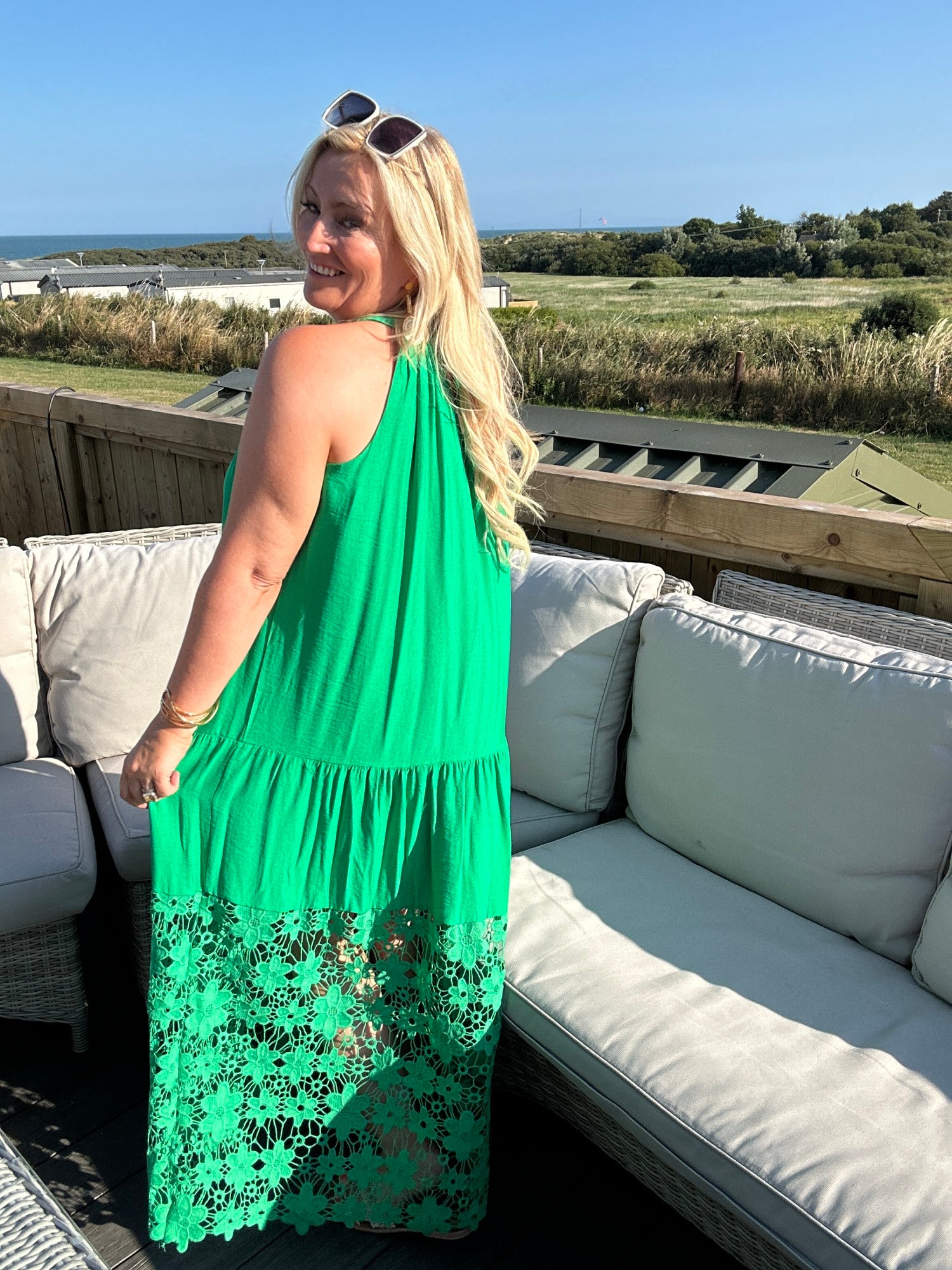 Cleo Lace Dress Green - Image 5