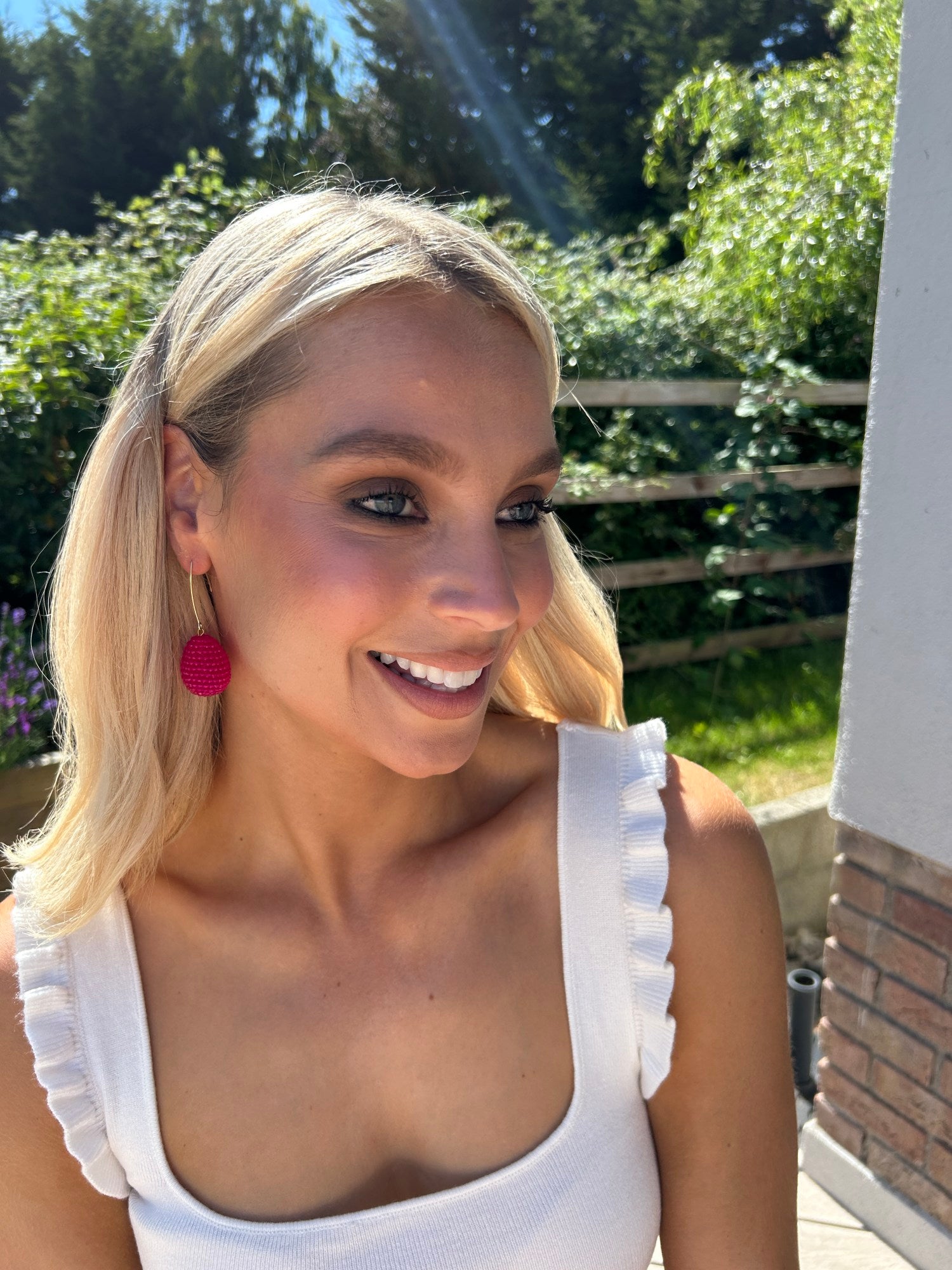 Ola Drop Earring Fuchsia