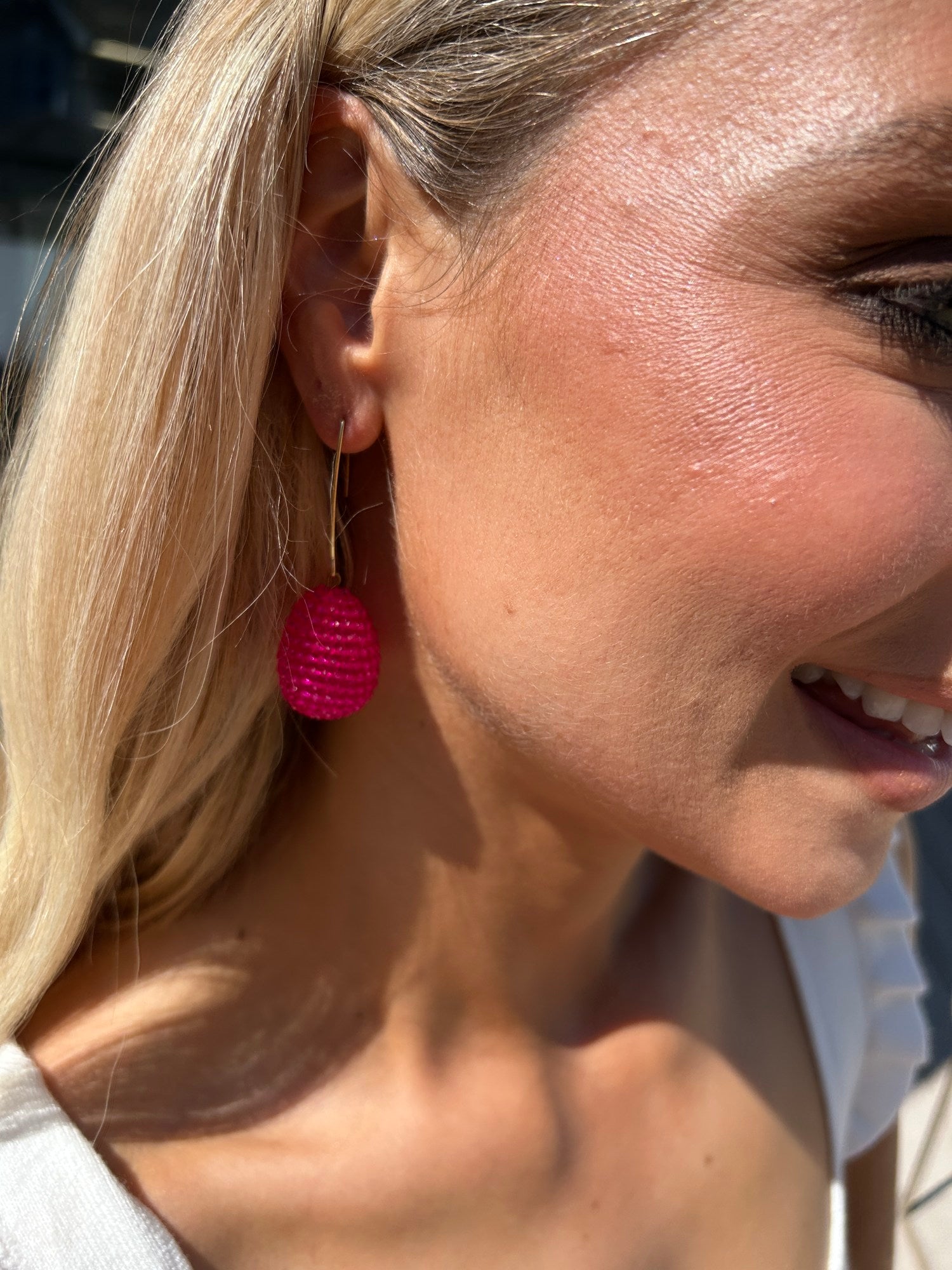 Ola Drop Earring Fuchsia