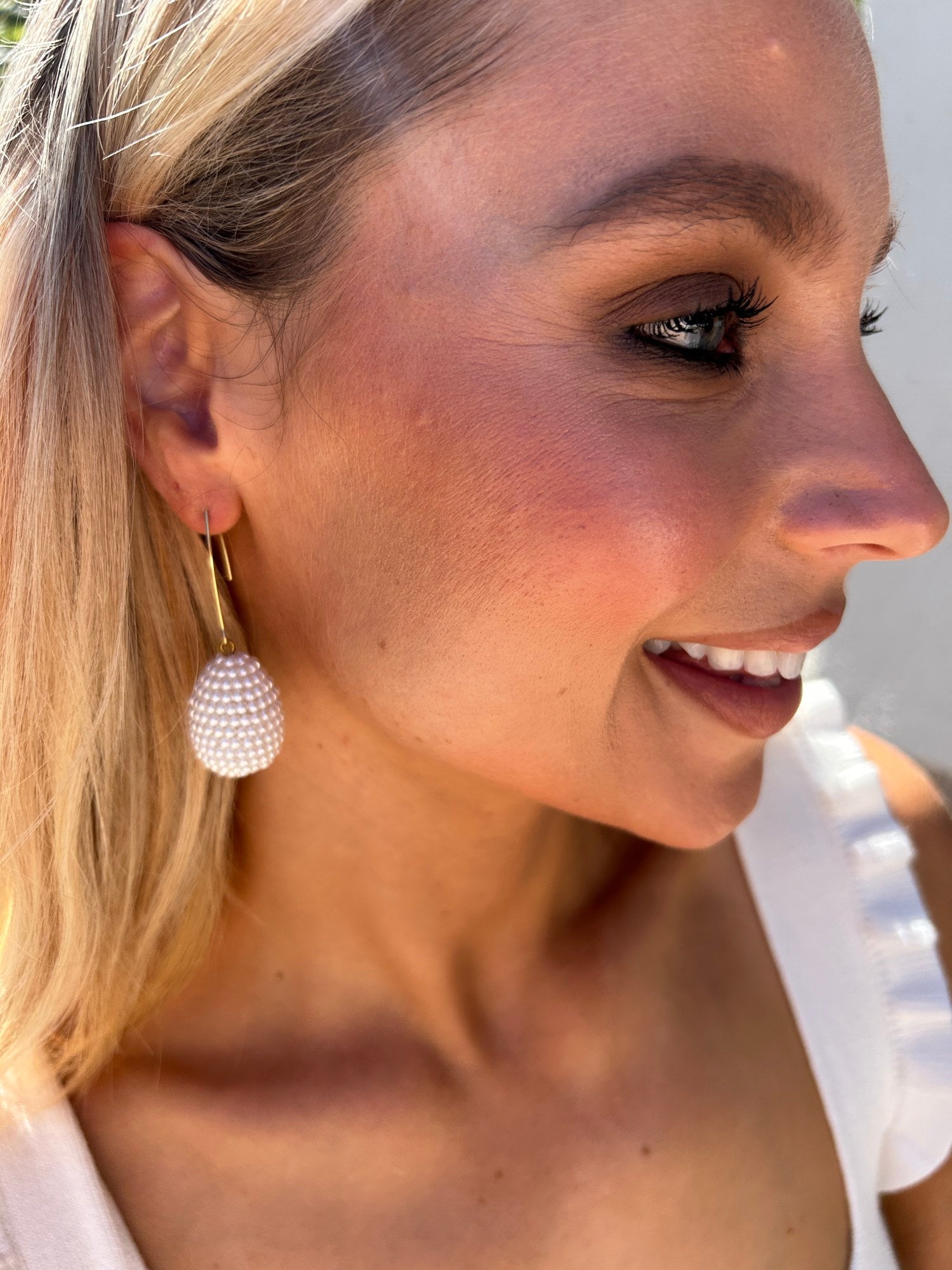 Ola Drop Earring Pearl