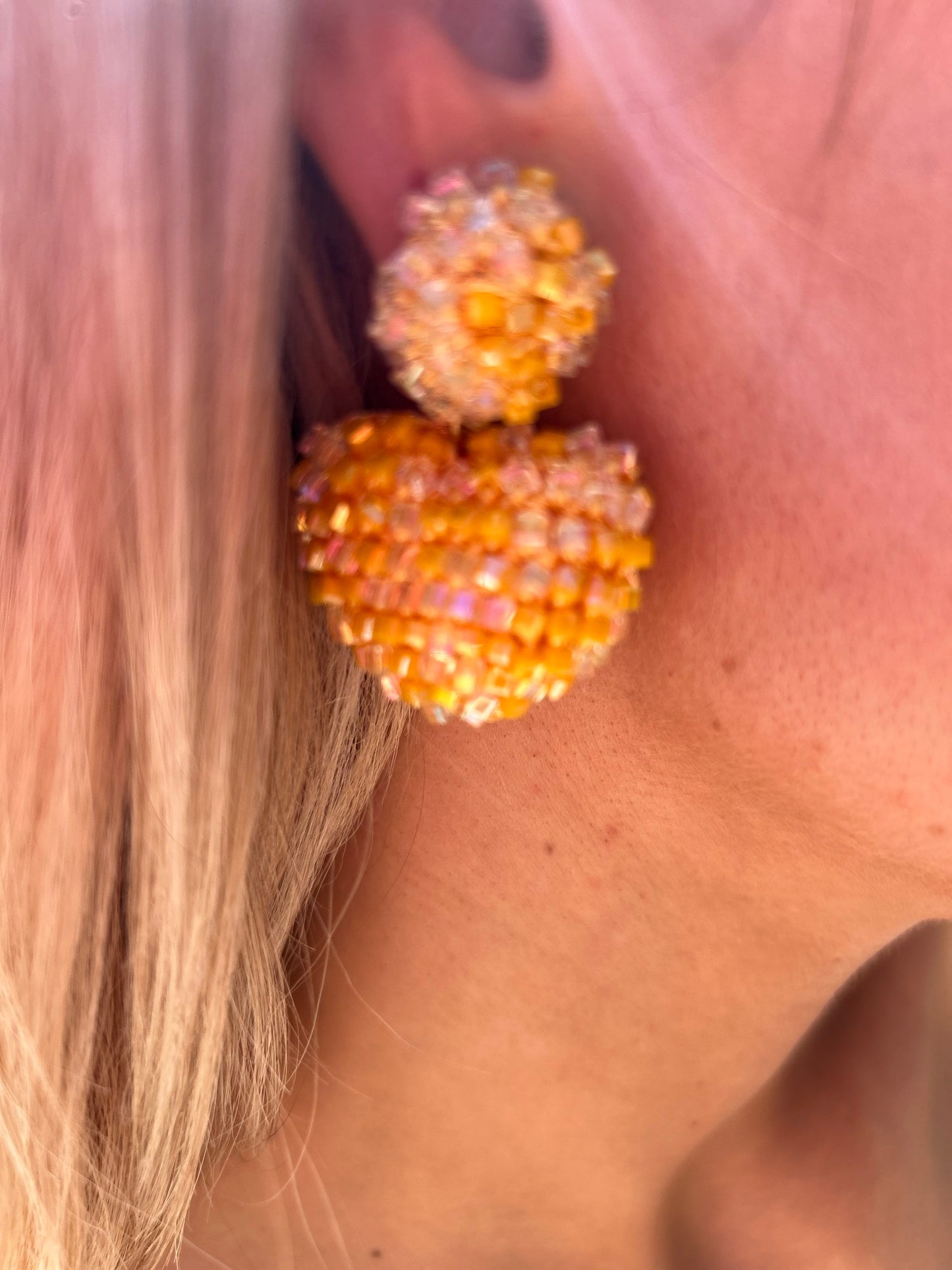 Ria Heart Earring Saffron