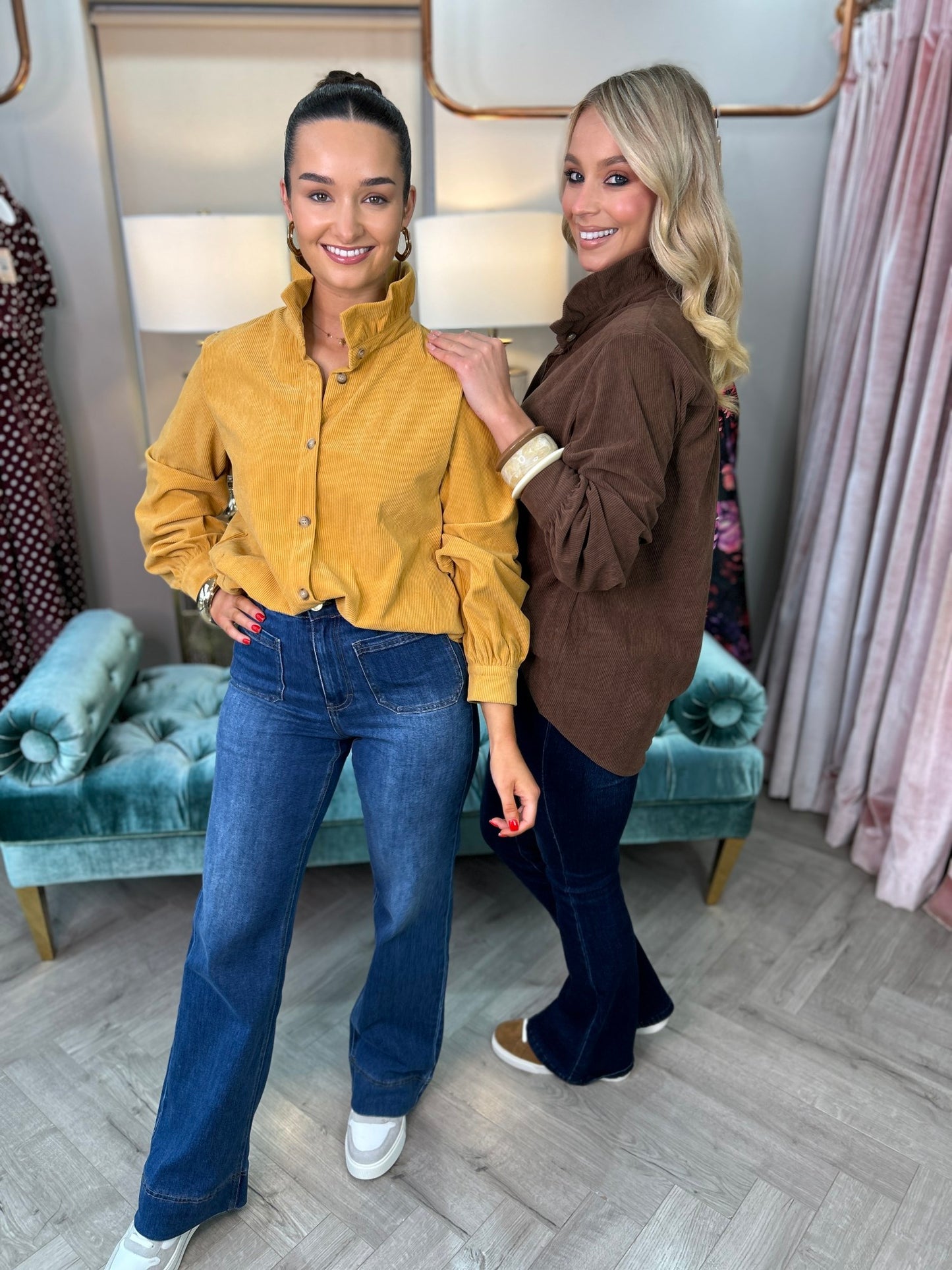 Tori Cord Shirt Chocolate - Image 5