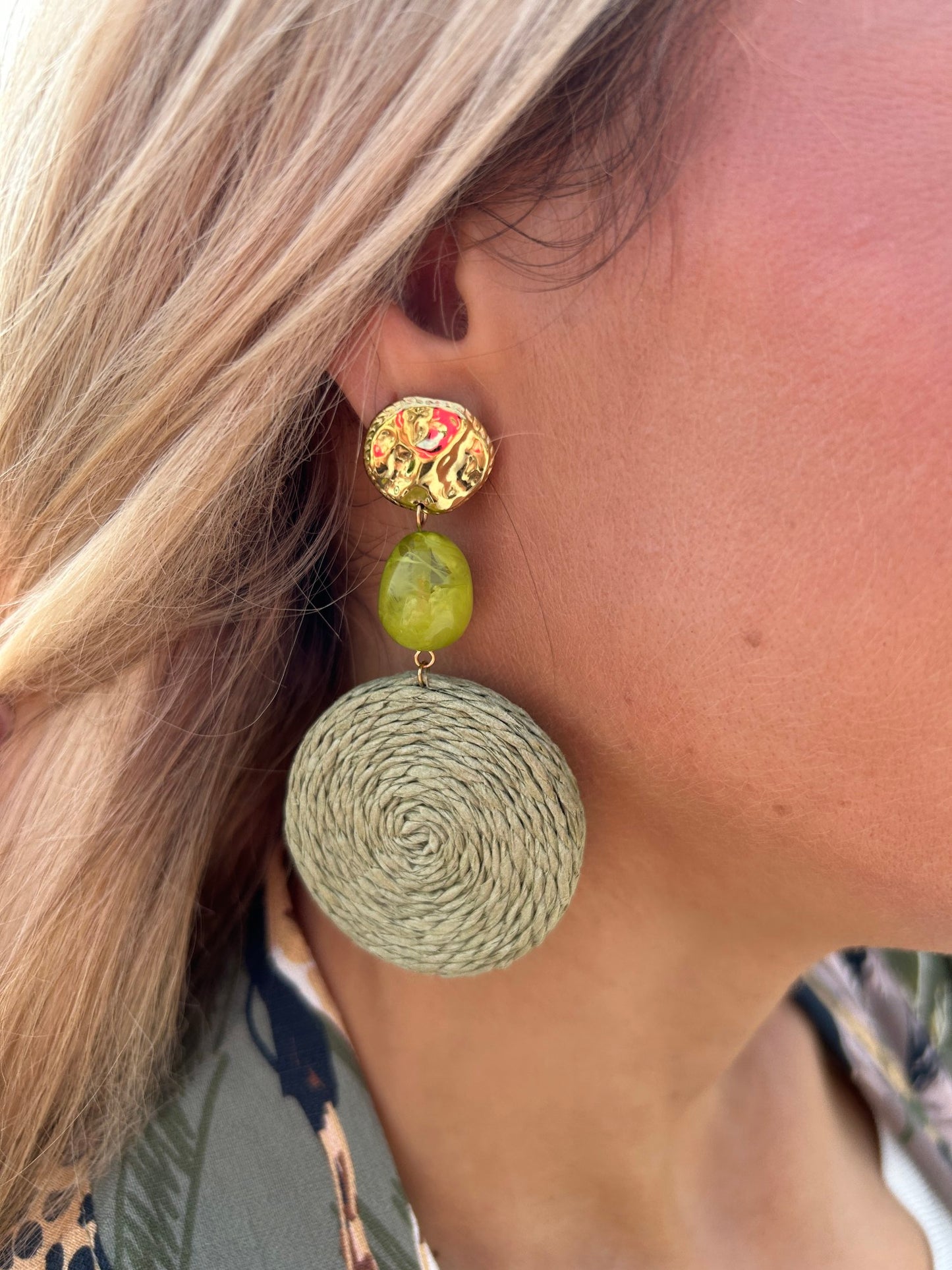 Ravi Earring Green