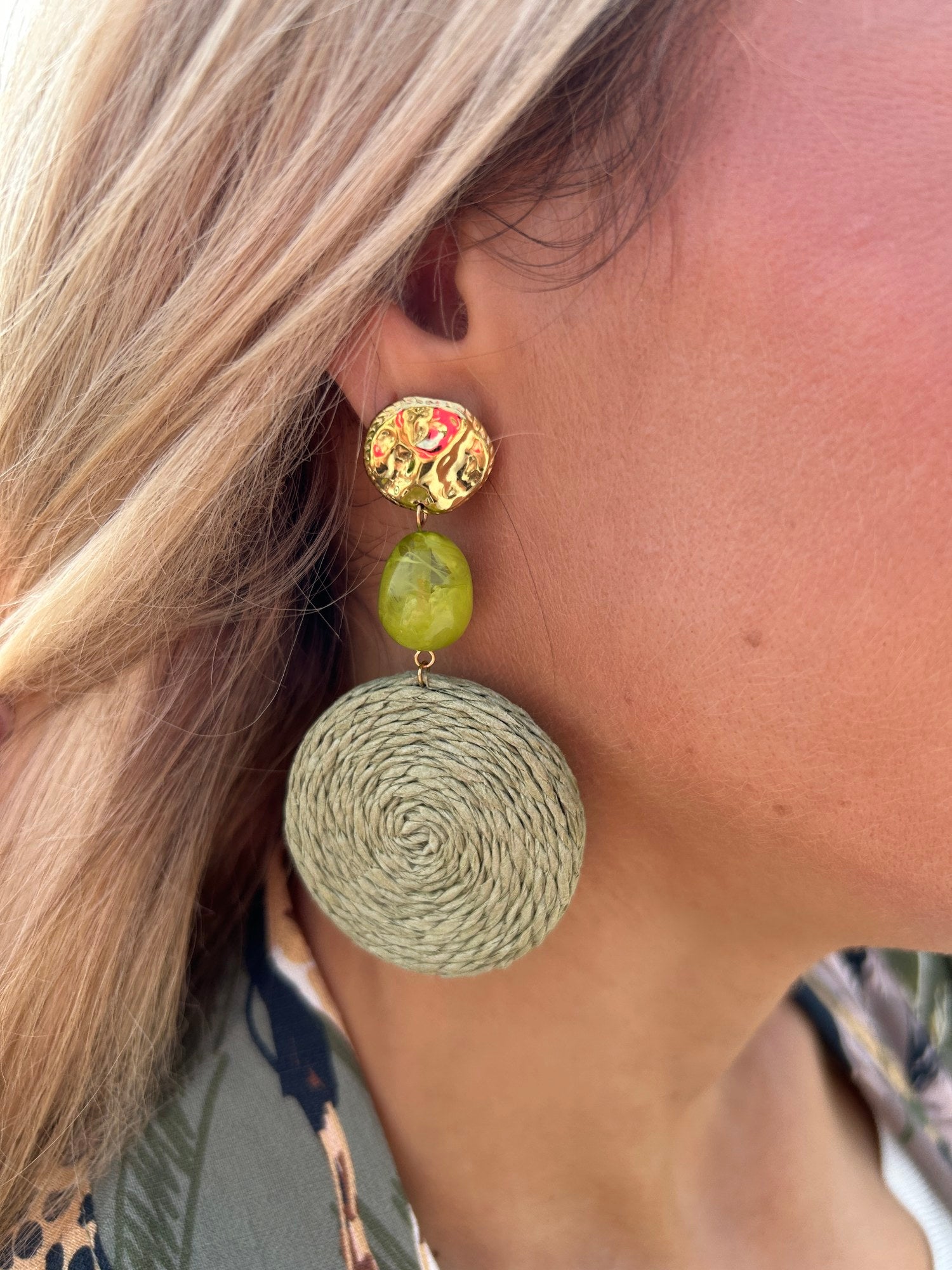 Ravi Earring Green