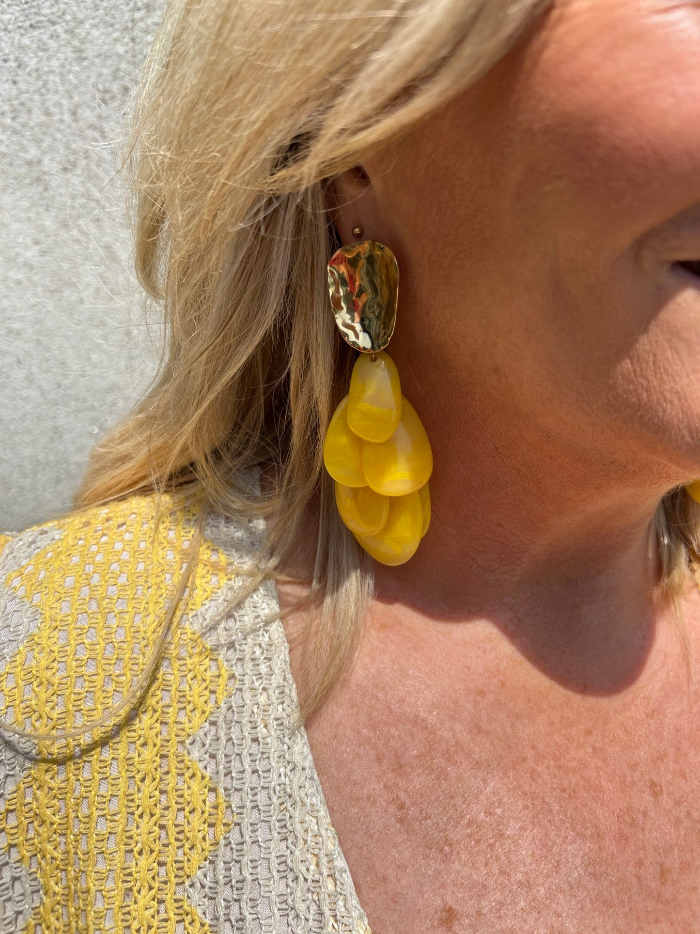 Petal Earring Yellow