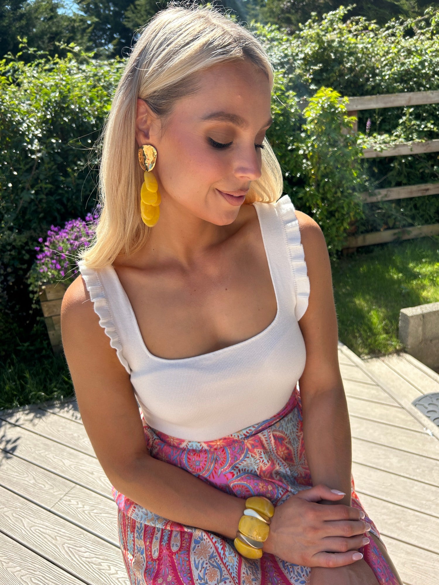 Petal Earring Yellow