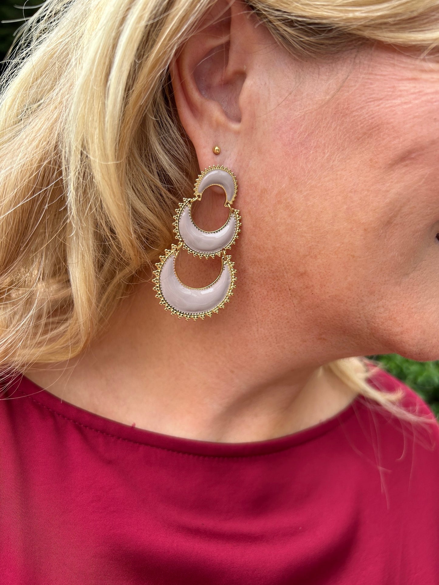 Luna Earring Taupe