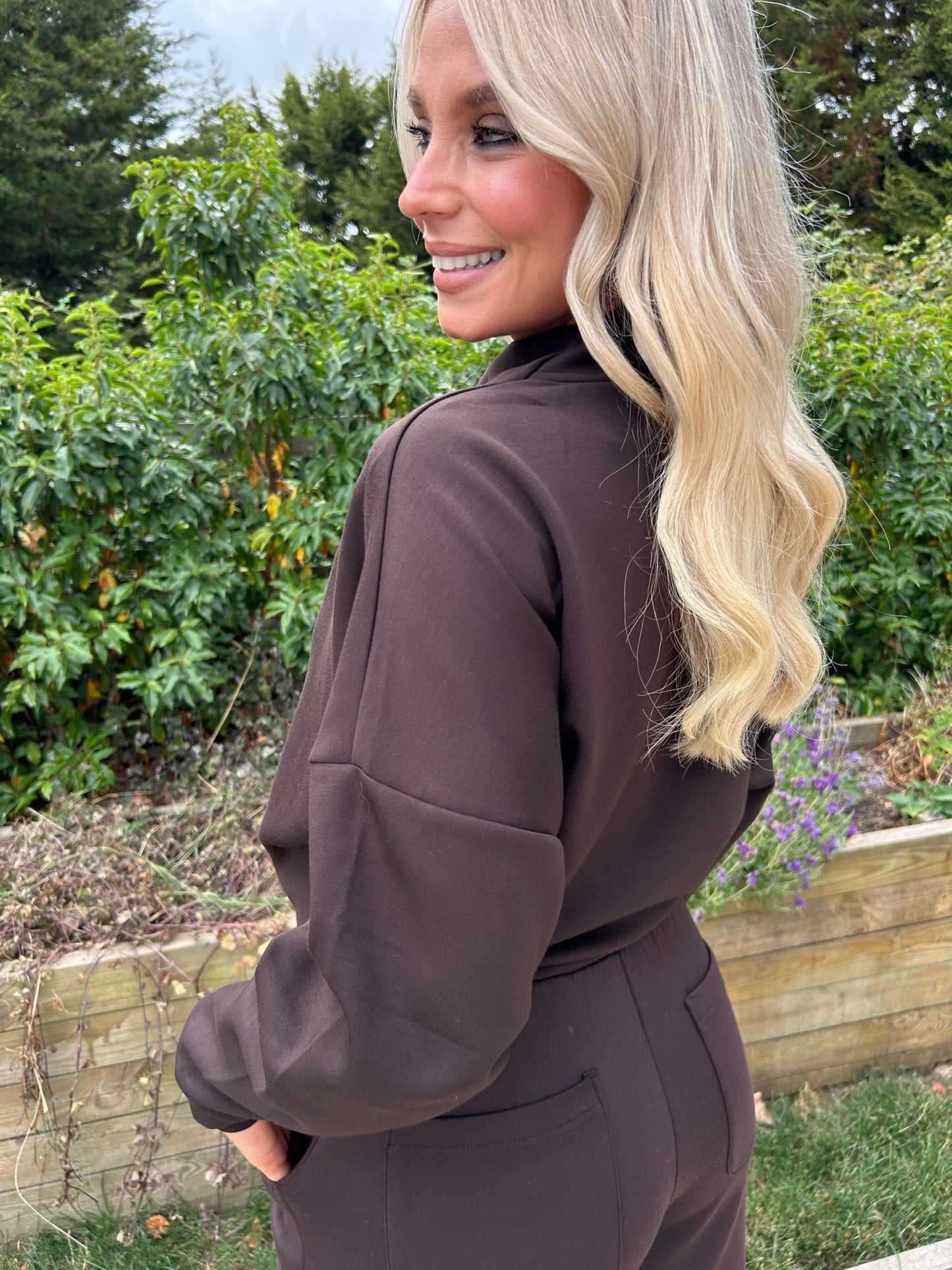 Sable Cowl Neck Top Chocolate - Image 6