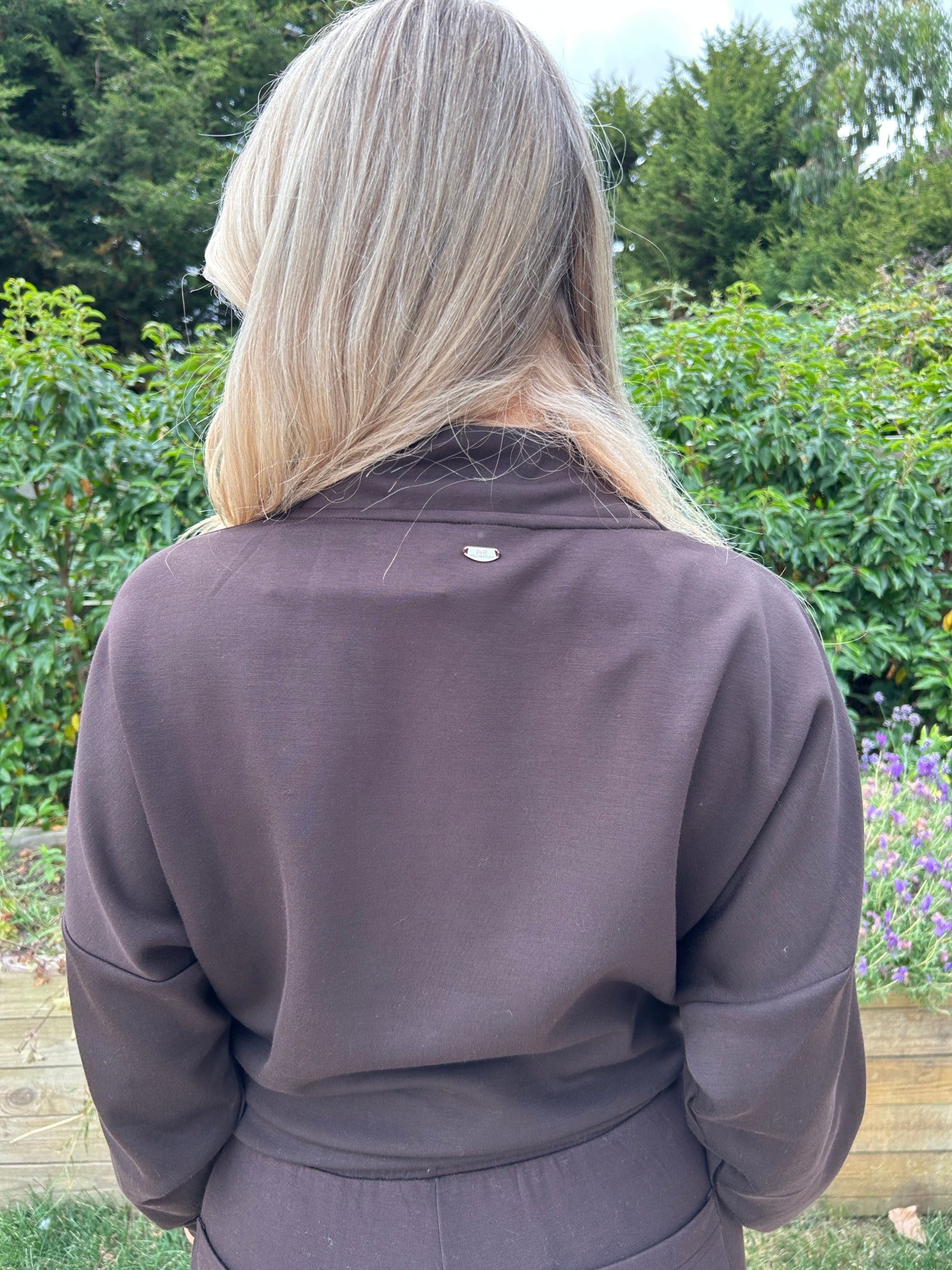 Sable Cowl Neck Top Chocolate - Image 2