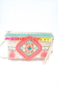 Libby Pom Pom Clutch