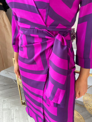 Nala Purple Midi Dress