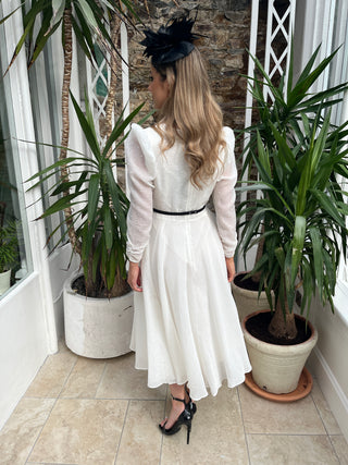 Asli White Midi Dress