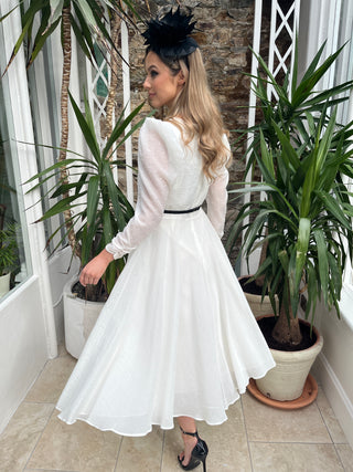 Asli White Midi Dress